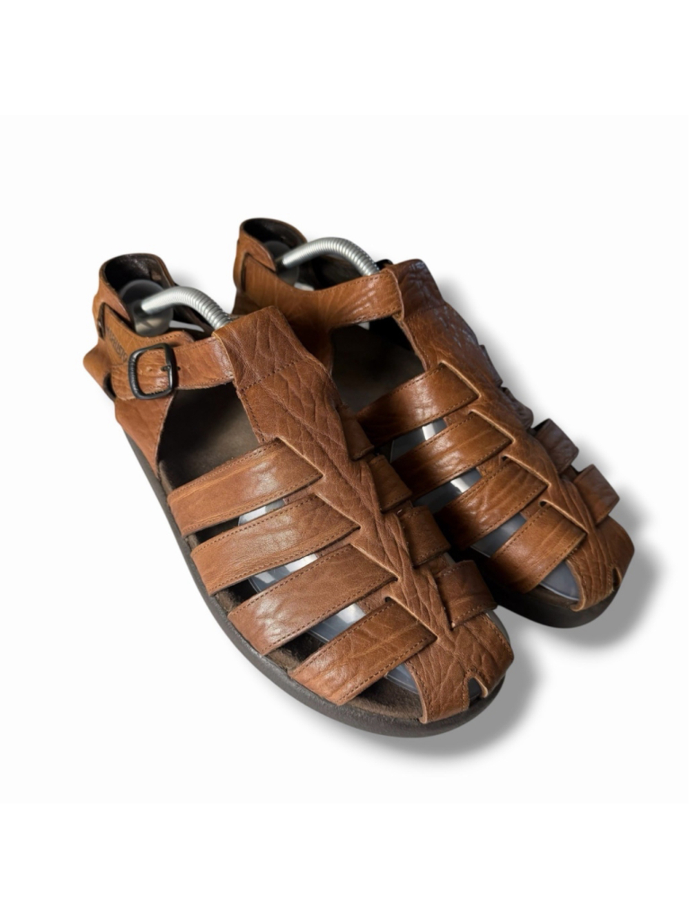 Mephisto Mens Sam Fisherman Sandals US 10 EU 44 Brown Leather Soft-Air EXCELLENT